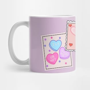 Valentines post stamps Mug